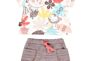 Bild von BOBOLI 2-tlg. Set T-Shirt und Shorts Dschungel Ringel