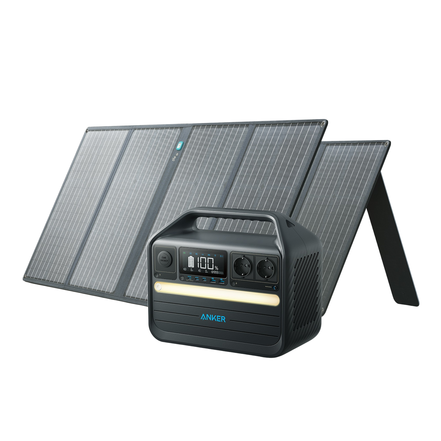 Produktbild von Anker Solargenerator 555 (Anker 555 PowerHouse – 1024Wh | 1000W mit 2× 100W Solarpanel)