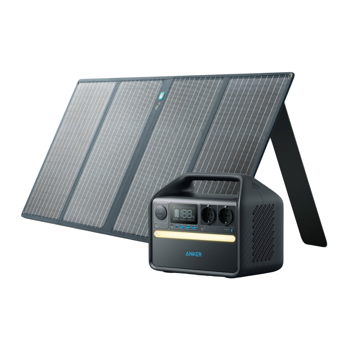 Produktbild von Anker 535 Solargenerator (Anker 535 PowerHouse – 512Wh 500W mit 1×100W Solarpanel)