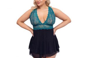 Bild von Babydoll Petrol – Schwarz & Grün-Blau