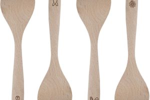 Bild von Eulenschnitt Ostern Holzlöffel – 4er-Set