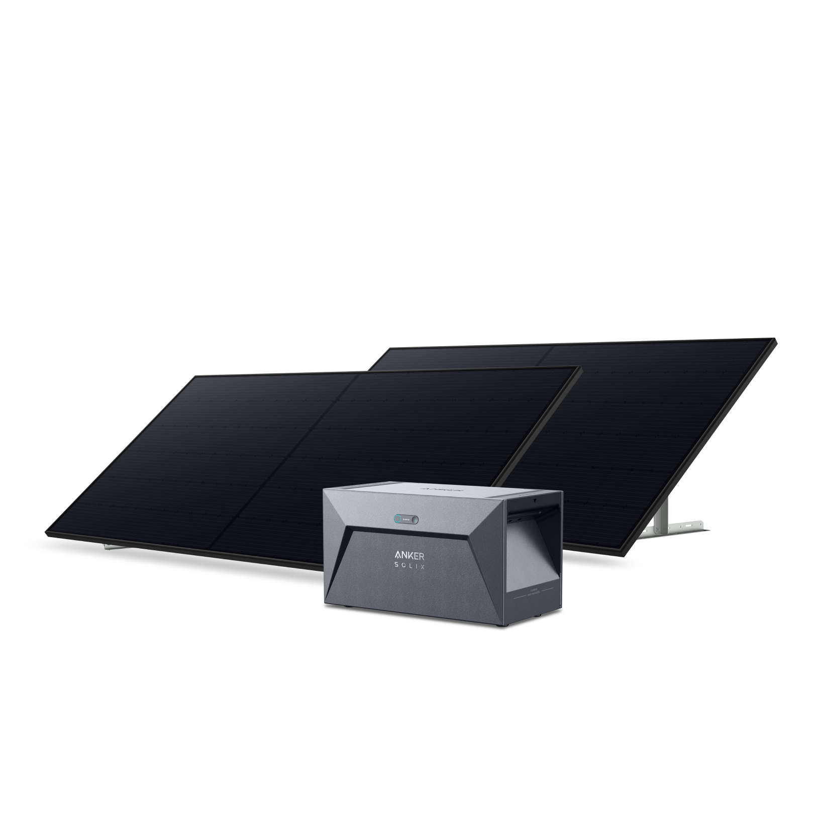 Produktbild von Anker SOLIX Balkonkraftwerk mit Speicher (890W IBC-Modul PV | 1600Wh) und Bodenhalterungen