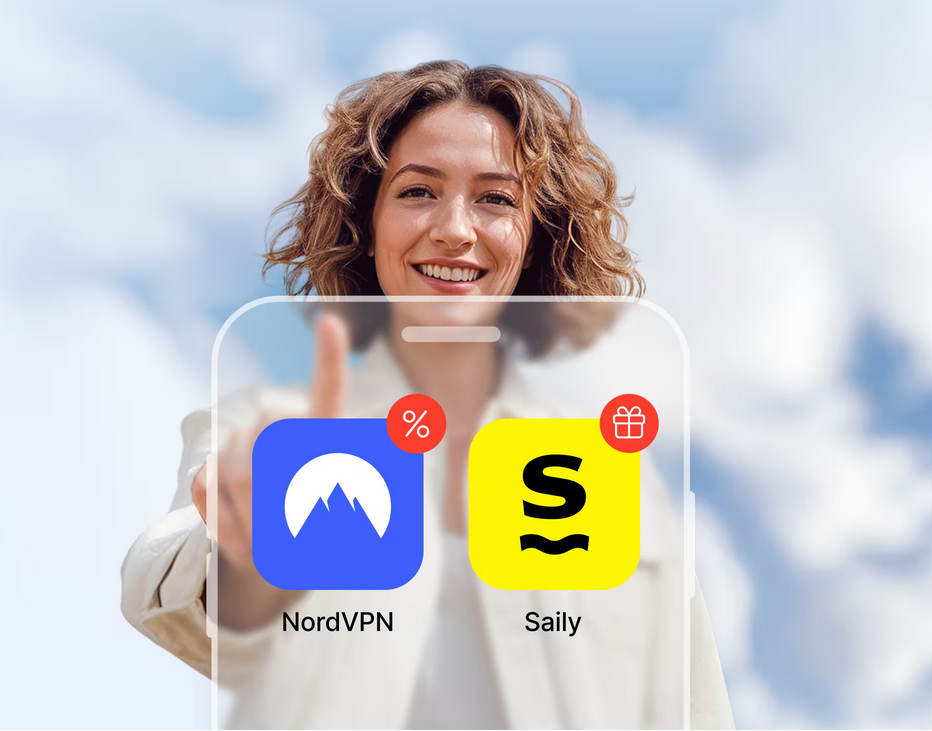 Produktbild von Verpasse nicht unseren 2-in-1-Deal! 72% NordVPN-Rabatt + bis zu 10GB gratis eSIM-Daten von Saily