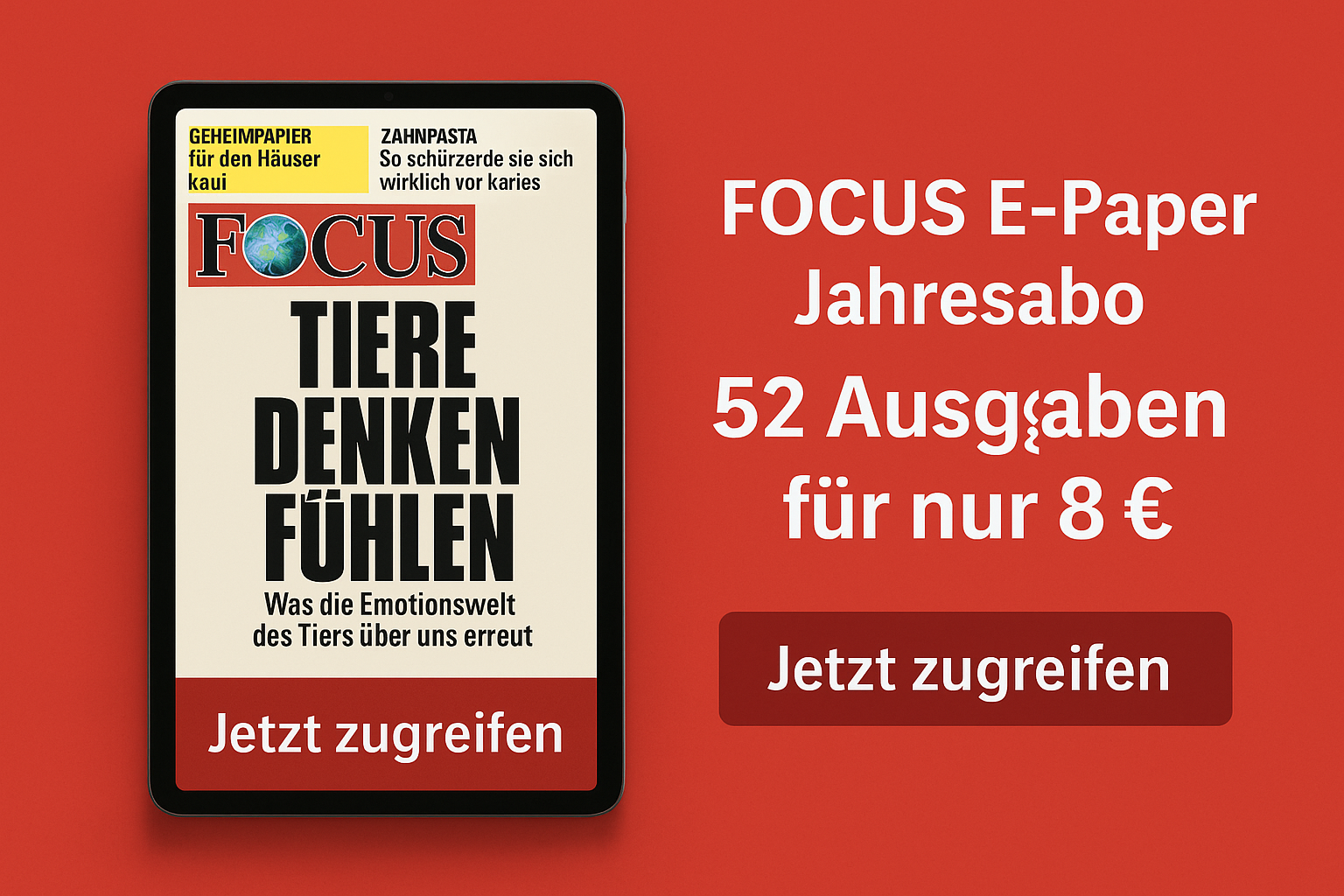 Bild von FOCUS E-Paper Jahresabo – 52 Ausgaben für 8 Euro