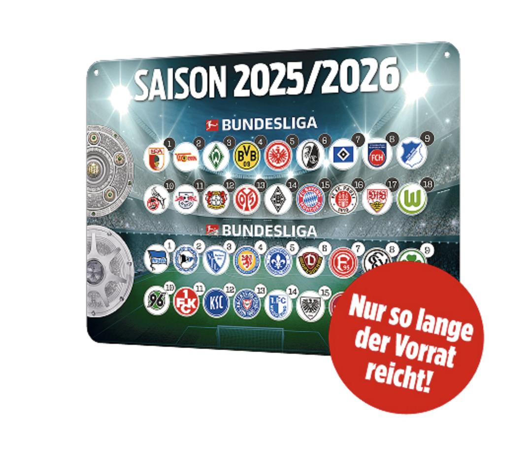 Bild von Bundesliga Magnettabelle 25/26 – ink. 12 Monate BILDplus