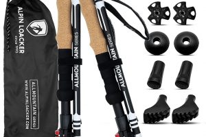 Bild von ALPIN LOACKER Wanderstöcke faltbar Carbon oder Aluminium mit Korkgriff