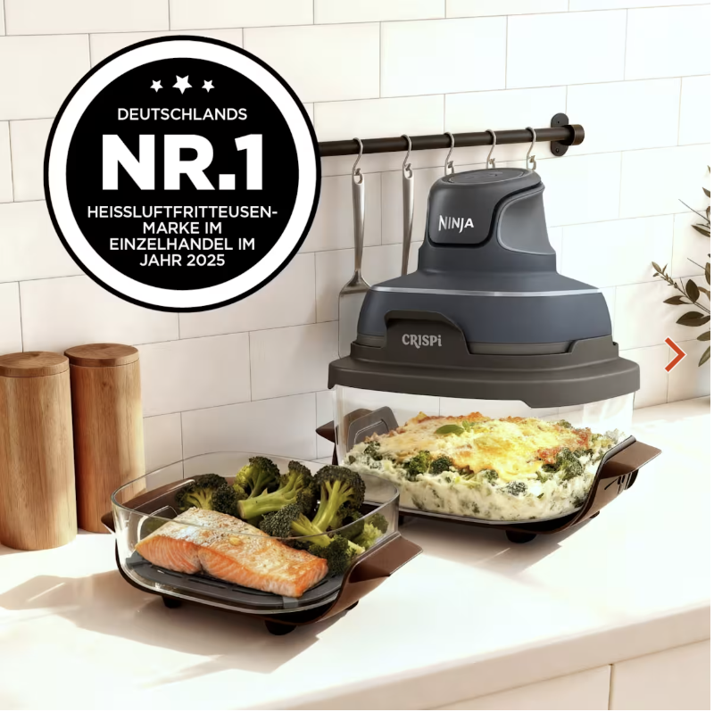 Bild von Ninja CRISPi Heißluftfritteuse aus Glas – Die neue Generation gesunder Küche